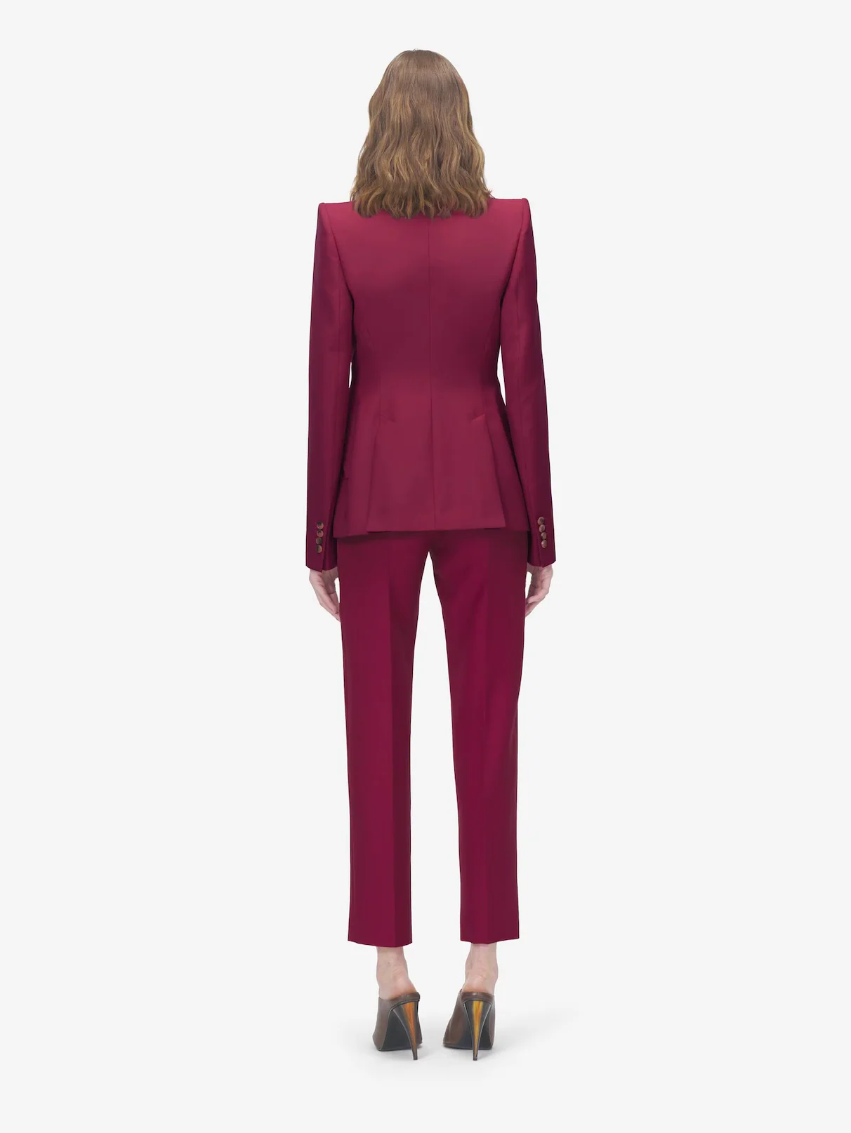 Women's Cigarette Trousers in Raspberry - Image 4