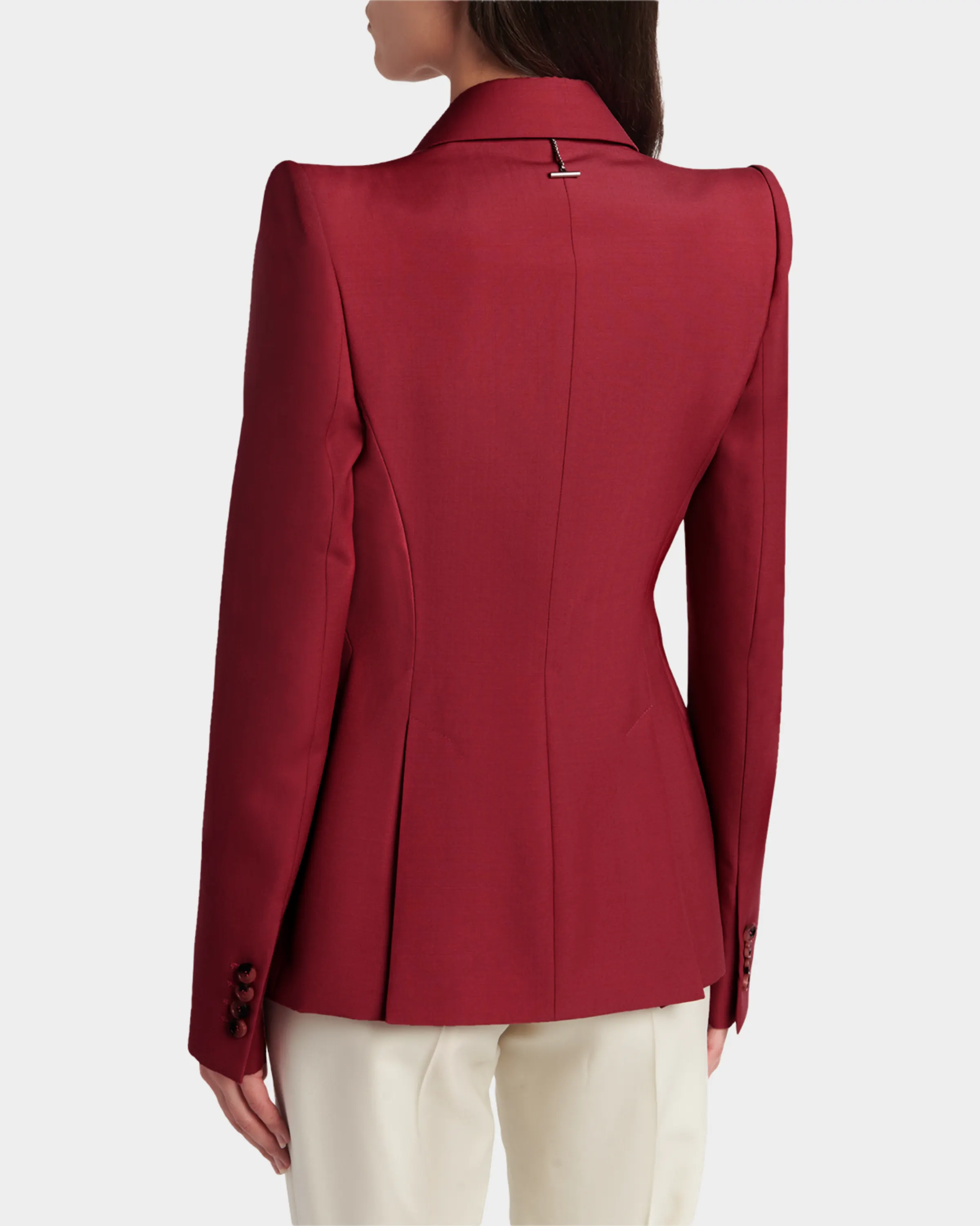 Women's Single-Breasted Jacket Raspberry - Image 2