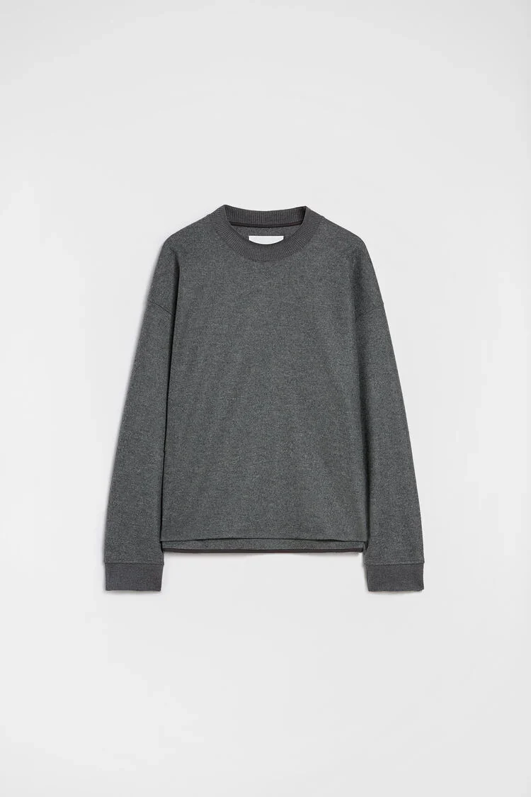 Wool Melton Crew-Neck Sweatshirt - Image 4