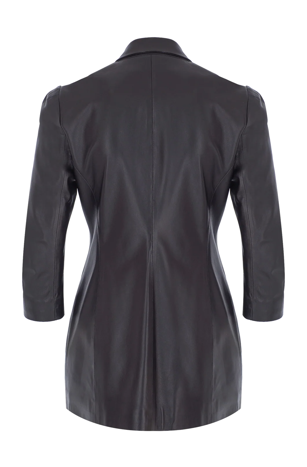 Wrap Leather Blazer - Image 3