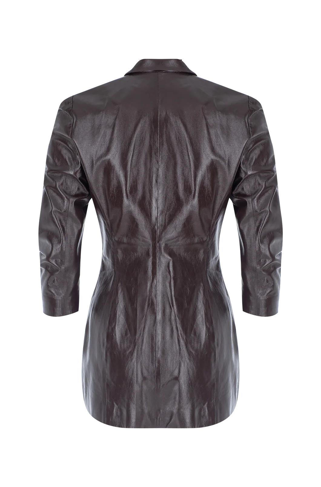 Wrap Leather Blazer - Image 6