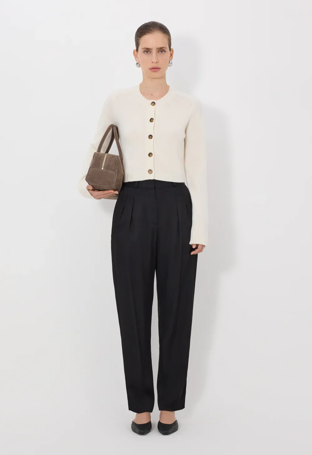 Zephir LDS Cropped Cardigan Ivory - Image 2