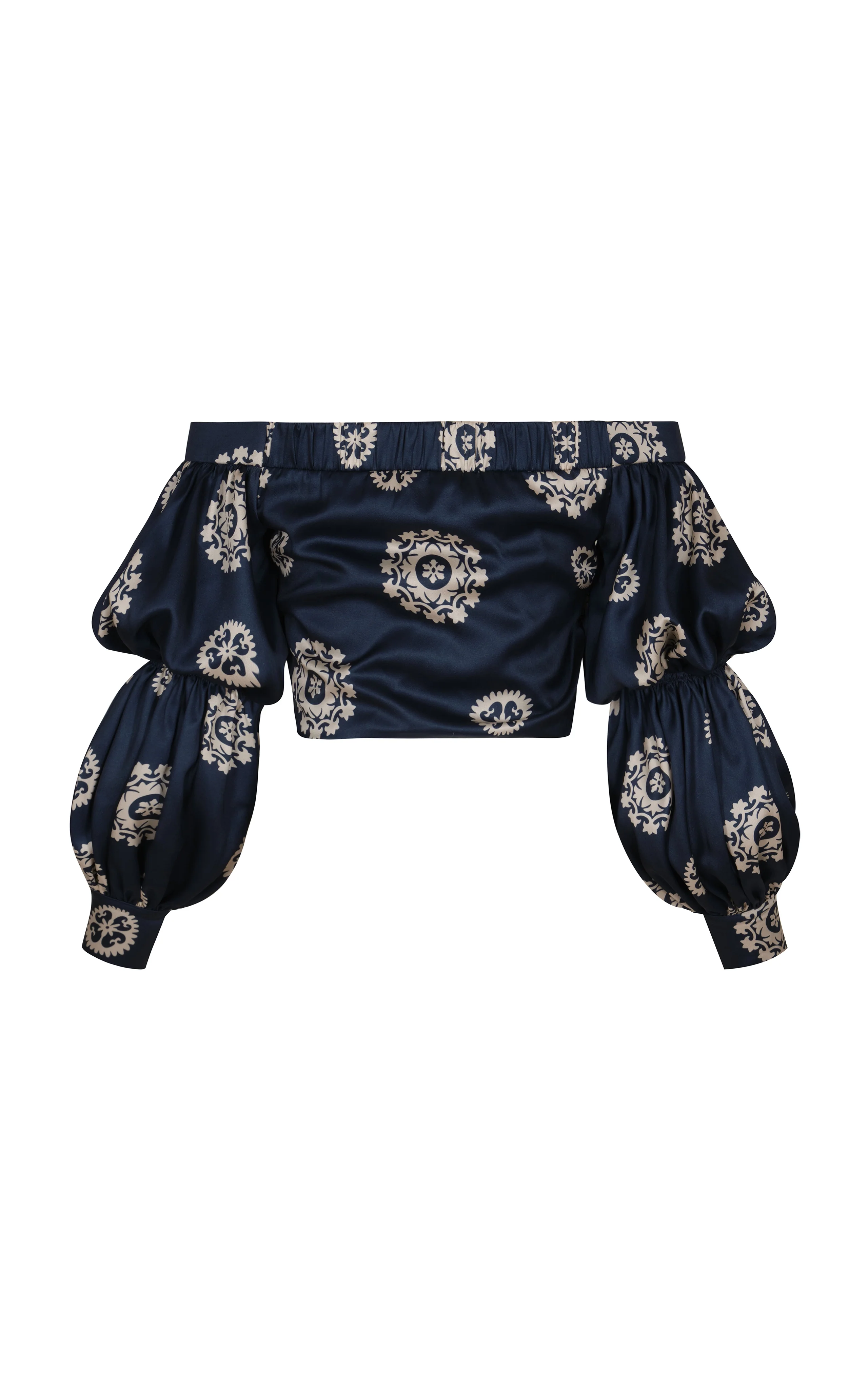 Zinu Cropped Blouse Navy Dots (Final Sale) - Image 3